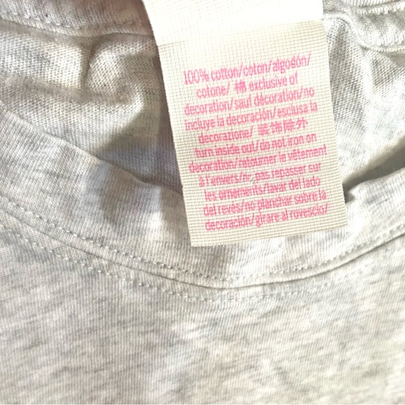 NWOT VS PINK ORIGINALS CAMPUS HEATHER GRAY BLING 2 PIECE SET JOGGERS AND T-SHIRT - Picture 7 of 17